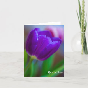 Lila Tulip-Grußkarte Karte
