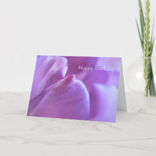 Lila Tulip "Happy Birthday"-Karte Karte