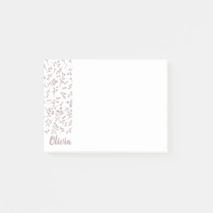 Lila Tulip Leaf Feather Zwei Farbmuster Post-it Klebezettel