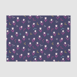Lila Tulip Muster Seidenpapier
