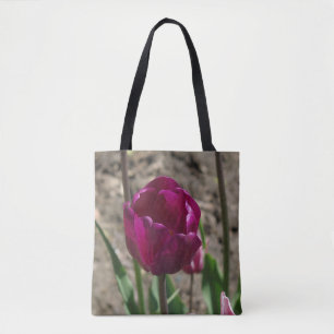 Lila Tulip über den Totbeutel Tasche