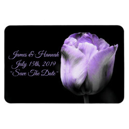 Lila Tulip Wedding Save the Date*anpassen* Magnet