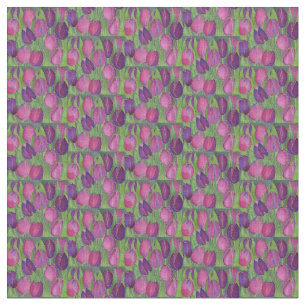 Lila Tulips-Design Stoff