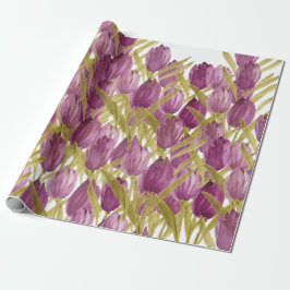 Lila Tulips Frische Pasta machen Geschenkpapier
