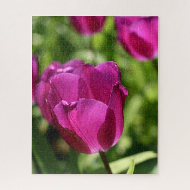 Lila Tulips Frühlingsflorale (Vertikal)