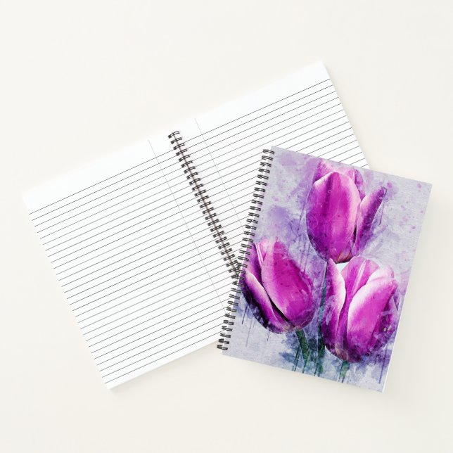 Lila Tulips Notizbuch (Innenseite)