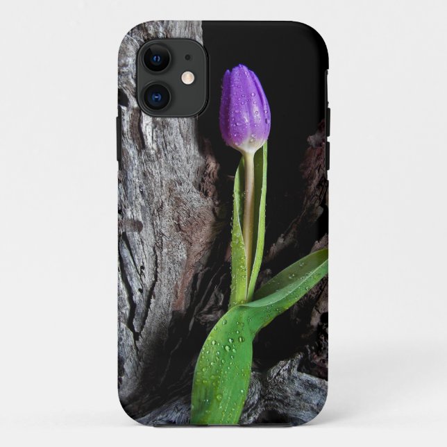 lila Tulpe aus Treibholz Case-Mate iPhone Hülle (Rückseite)