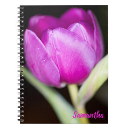 Lila Tulpe Blume Spiralheft Notizblock