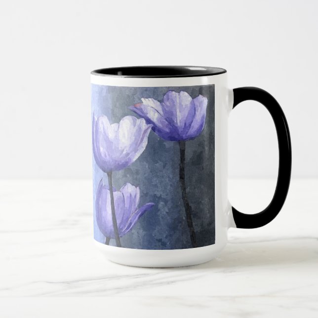 Lila Tulpe-Garten Tasse (Rechts)