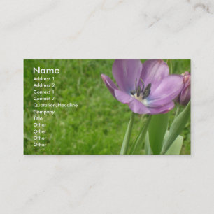 Lila Tulpe-Geschäfts-Karte Visitenkarte