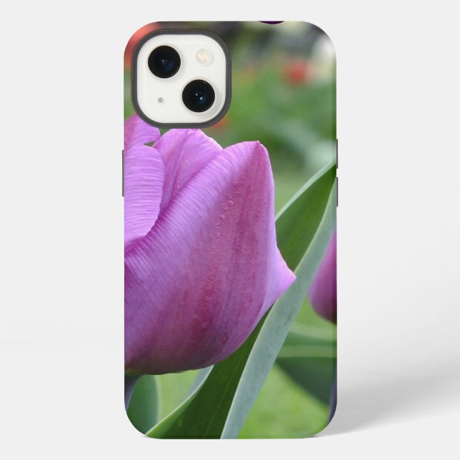 Lila Tulpe iPad-Hülle iPhone Hülle (Rückseite)