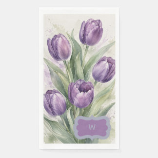 Lila Tulpe Serviette