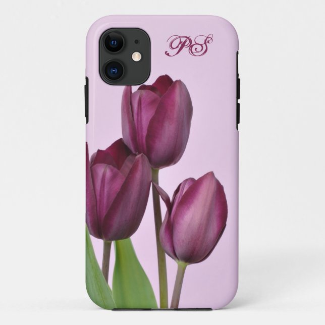 Lila Tulpen Case-Mate iPhone Hülle (Rückseite)