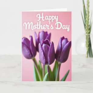 Lila-Tulpen-Grußkarte Karte
