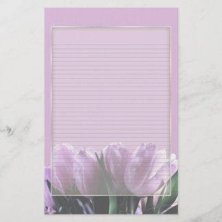 Lila Tulpen Optionales Notizpapier Briefpapier