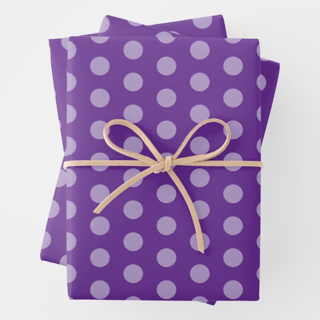 Lila Tupfen  Geschenkpapier Set (Beispiel)