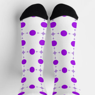 Lila Tupfen, Tupfenmuster, Punkte, Gepunktet Socken