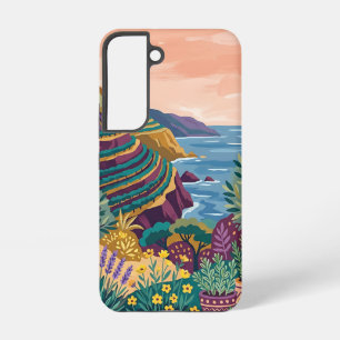 Lila Türkiser Weinberg-Handyhülle Samsung Galaxy Hülle