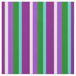 Lila, türkisfarbene, grüne, orchid-gelbe Linien Stoff