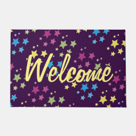 Lila Türmatte mit Sternmuster