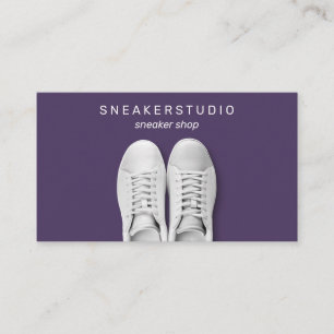 Lila Turnschuhe für Fitnessstudio, Gehen, Trekking Visitenkarte