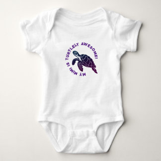 Lila Turtle MIMI Baby Strampler