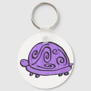 Lila Turtle Schlüsselanhänger