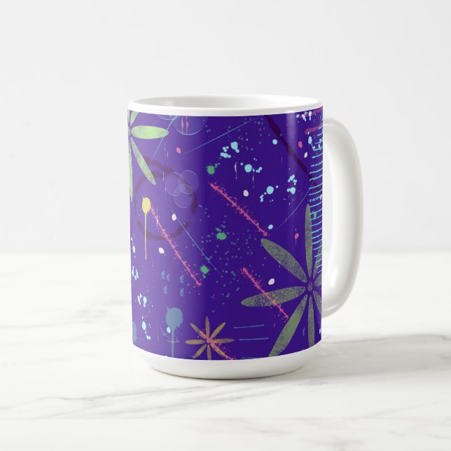 Lila Twilight-Party Kaffeetasse (VorderseiteRechts)