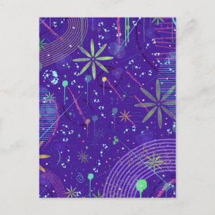 Lila Twilight-Party Postkarte