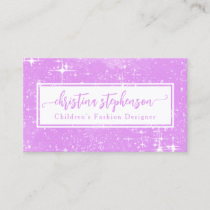 Lila Twinkle Watercolor Fashion Stylist Modern Visitenkarte