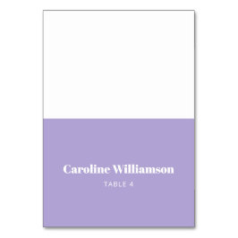 Lila Typografie-Tabelle Tischnummer