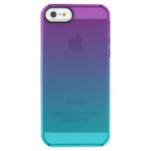 Lila u. aquamarines Ombre Durchsichtige iPhone SE/5/5s Hülle