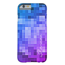 Lila u. blauer Pixel iPhone 6 Kasten des