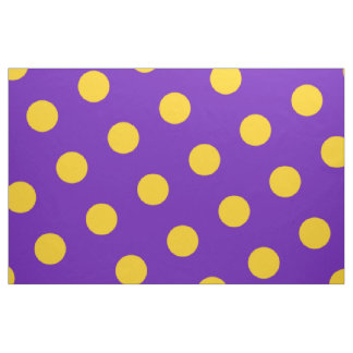 Lila u. gelbe Polka-Punkte Stoff