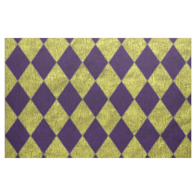 Lila u. Goldspaßvogel-Harlekin Stoff (Fat Quarter (45,7 x 55,9 cm))
