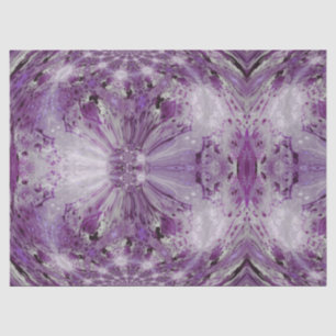Lila u. graues ruhiges Kaleidoskop-Druck-Muster Seidenpapier