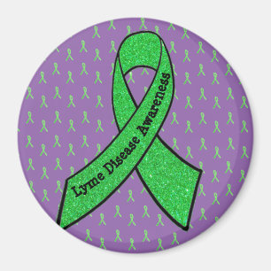 Lila u. Limoner grüner Lyme Magnet