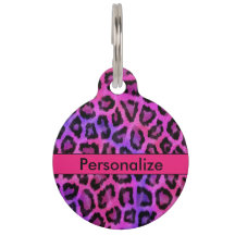 "Lila u. rosa Leopard-Druck-" runder großer