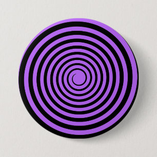 Lila u. schwarze Spirale kundengebundene Schablone Button