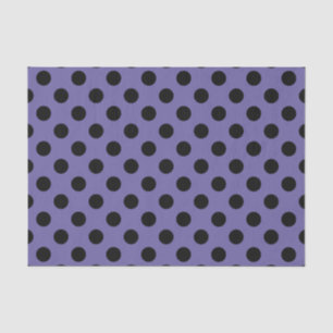 Lila u. schwarzes großes Polka-Punkt-Seidenpapier Seidenpapier