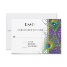 Lila UAWG Response Card Pfauenfeathers Gold