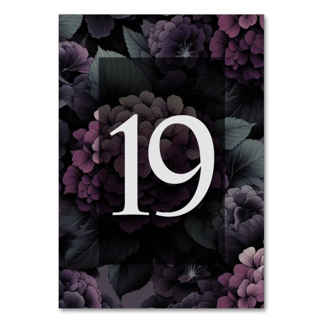 Lila Übersicht über die Flora und Fauna 19 Tischnummer (Vorderseite)
