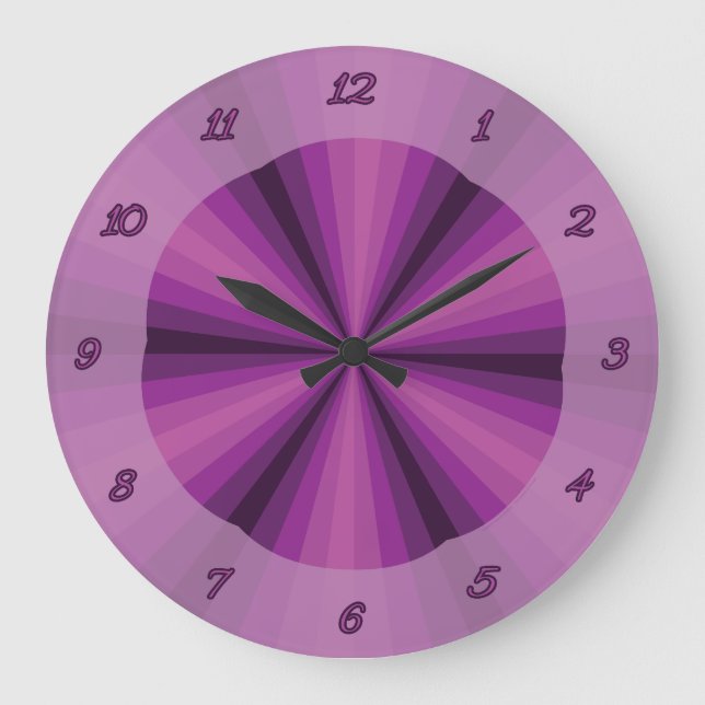Lila Uhr zur optischen Illusion (Vorderseite)