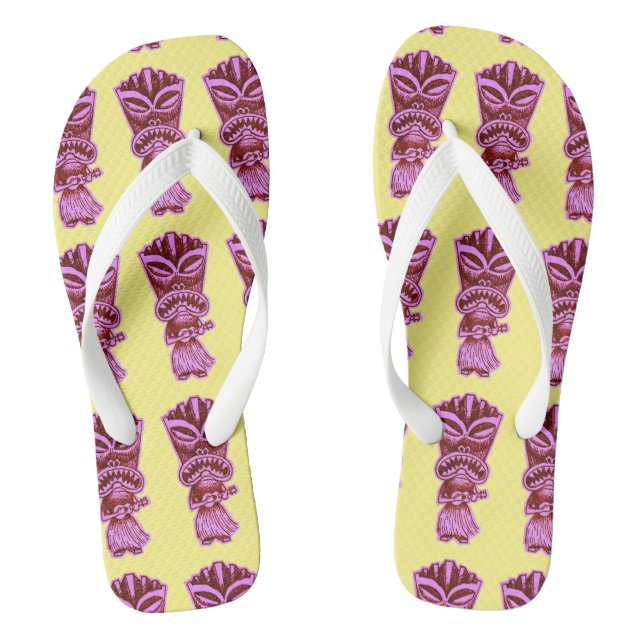Lila Uke Tiki Flip Flops (Fußbett)