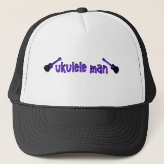Lila Ukulele Truckerkappe