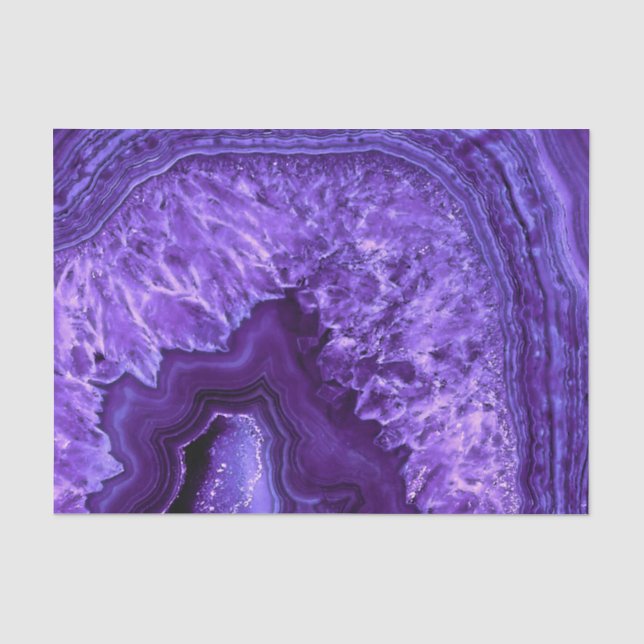 Lila Ultra Violett Agate Mineral Gemstone Seidenpapier (Vorderseite)