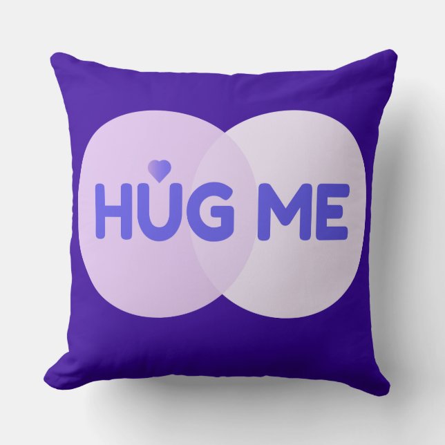 Lila Umarmen des Throw Pillow Kissen (Vorderseite)