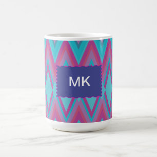 Lila und Aqua-Stämme Kaffeetasse