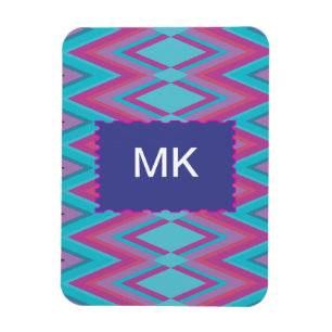 Lila und Aqua-Stämme Magnet