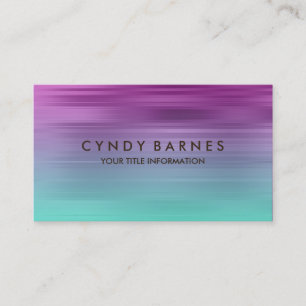 Lila und Aqua Strip Business Card Visitenkarte
